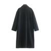 Gabardina larga de lana con botones y doble botonadura, versátil, informal, para otoño e invierno, nueva moda para mujer