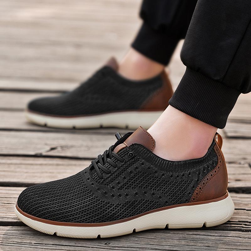Spring/Summer Men's Lightweight Breathable Slip-on Sport Casual Shoes, Fashionable Dad Style, Plus Size Up to 48