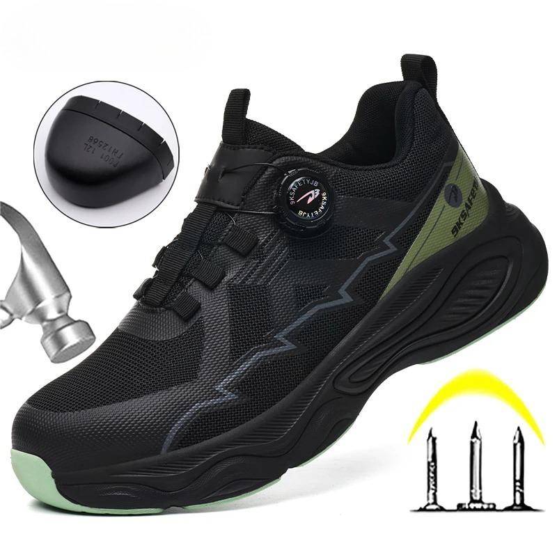 Work Shoes with Steel Toe Anti Puncture Work Safety Sneakers Work Man Safety Shoes Anti-slip Boots Indestructible Shoes for Men