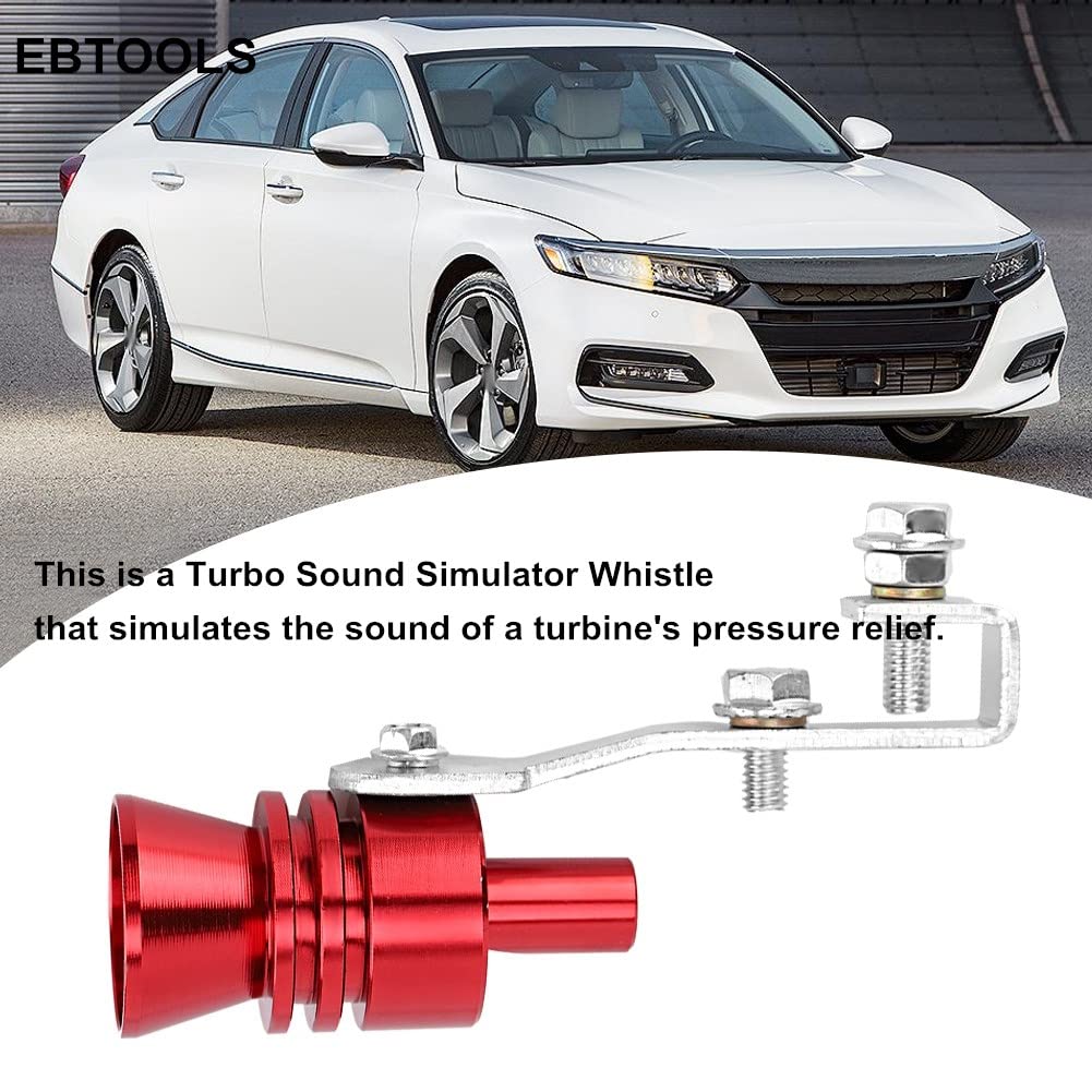 EBTOOLS Pour Turbo Voiture Pour Exhaust Turbo Whistle Turbo Sound Whistle Muffler Red, Turbo