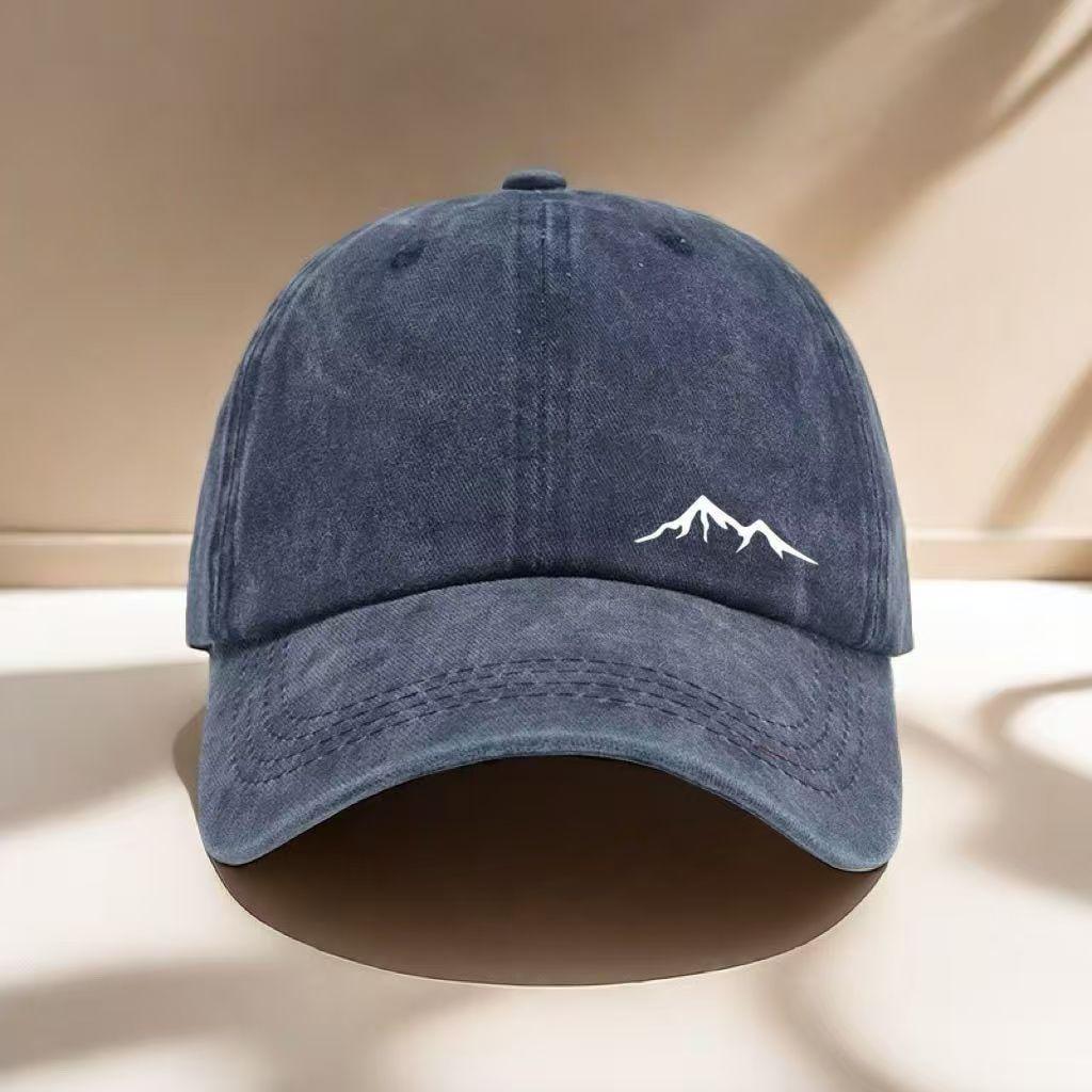 New Vintage Washed Mountain Pattern Baseball Cap Casual Adjustable Streetwear Outdoor Hat Adjustable& 8Y