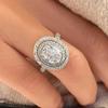 CopperCubic Zirconia Oval Shaped Rings for Women High Quality Engagement Wedding Trend Eternity Jewelry