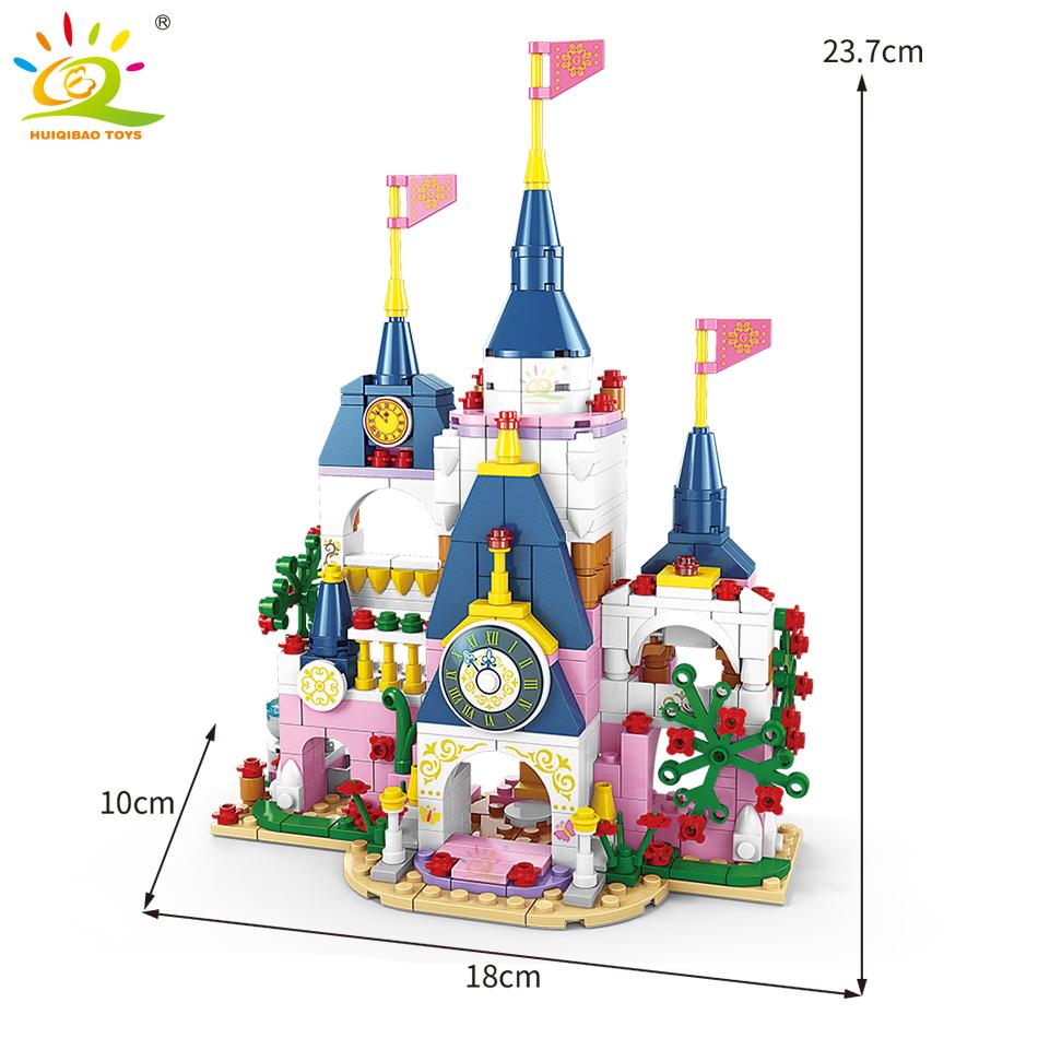 447PCS 6IN1 Friend Series Princess Pink Dream Castle Building Block for Girls Queen House City Bricks Set Children Toy