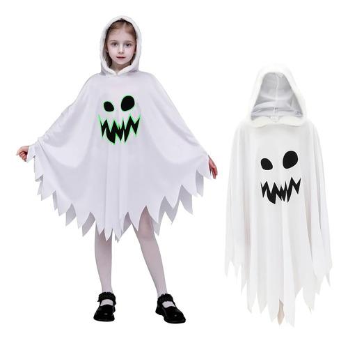 White Ghost Costume For Boys And Girls, Halloween Costume 4-6 Years