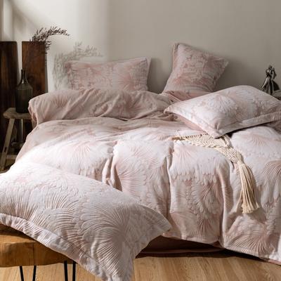 Thickened Carved Milk Fleece Bed Four-piece Set Double-sided Fleece Bedding Bed Sheet Quilt Cover