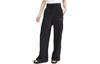 Pantaloni casual sport Phoenix pluș culoare solidă logo șireturi picior larg căptușeală fleece pentru femei negru FN3623-010