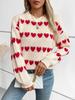 Drizzle Autumn/Winter Women's Cross-Border Love Pullover Sweater - European & American Fashion Knitwear