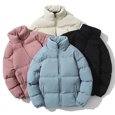 Winter Baumwollgepolsterte Kleidung Herren Stehkragen Verdickte Jacke, Winter Trendmarke Lockere Baumwollgepolsterte Jacke, Kältefest und Warme Brotkleidung
