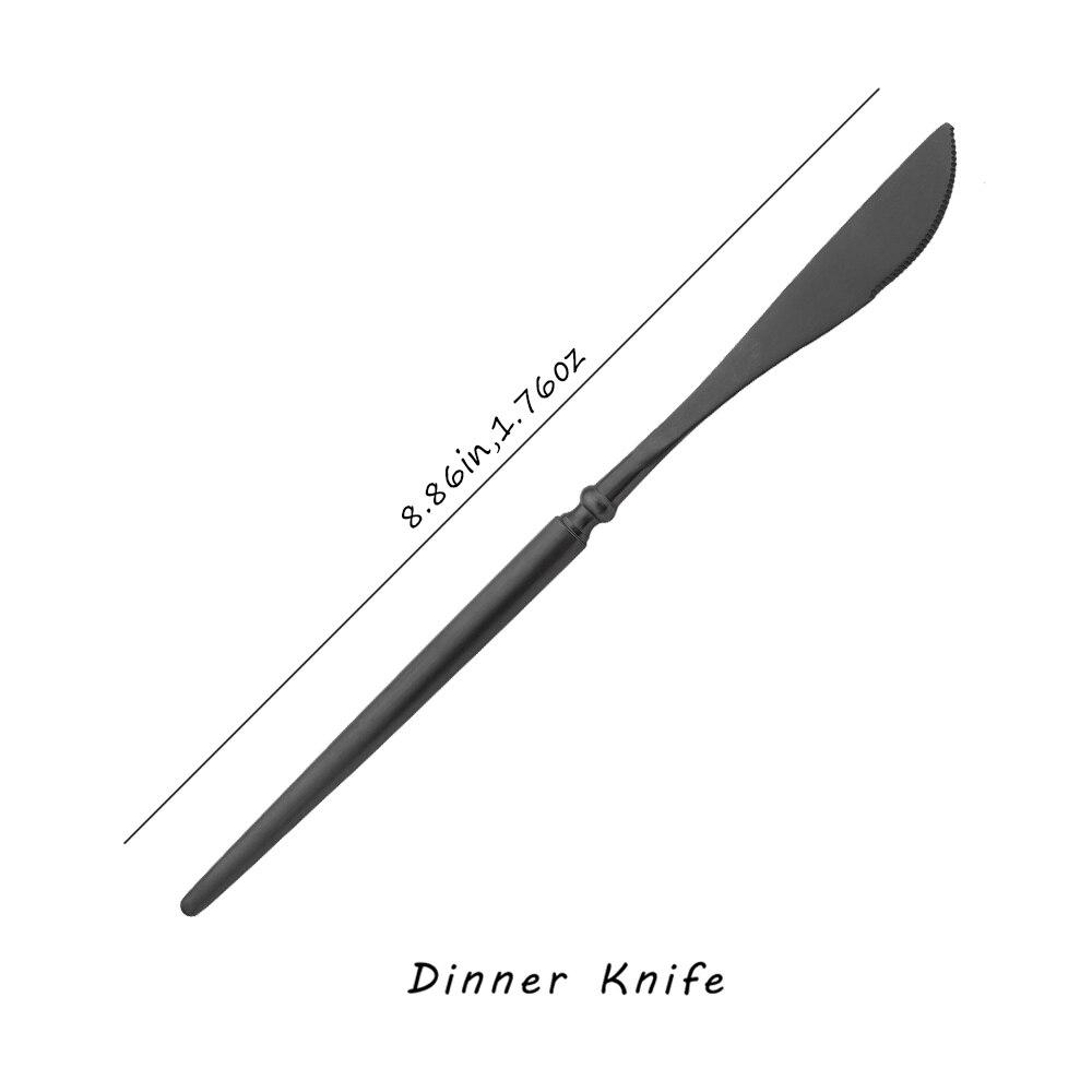1Pc Matte 304 Stainless Steel Dinner Knife Cutlery Set Kitchen Tableware Western Gold Table Knife Dinnerware Set