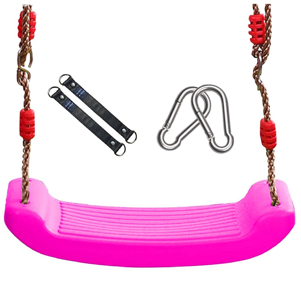 Sac Taske Kids Swing Set, Indoor/Outdoor Kids Playground Equipment, Easy Setup for Gardens, Trees, and Anywhere (Pink)