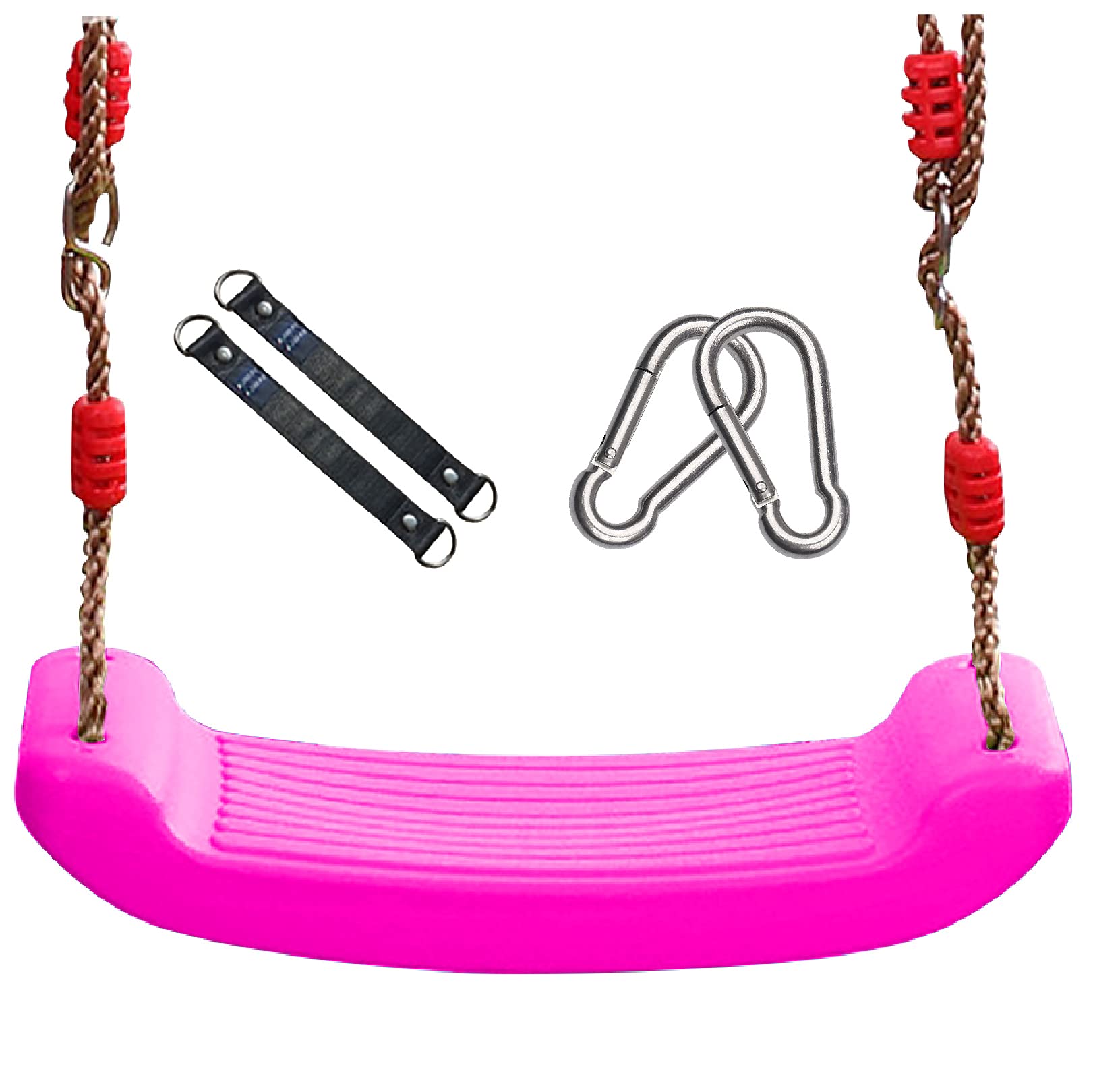 

sac taske Kids Swing Set, Indoor/Outdoor Kids Playground Equipment, Easy Setup for Gardens, Trees, and Anywhere (Pink)