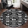 1PC Brook-lyn Nets Art Round Rug, Non-slip Chair Mat, Home Decor, Circle Carpet Perfect for Office, Bedroom, Living Room,Christmas gift