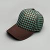Houndstooth Color Block Baseball Cap Cotton New Men Women Sunscreen Check Versatile Fashion Casual Ventilate Street Retro Casual