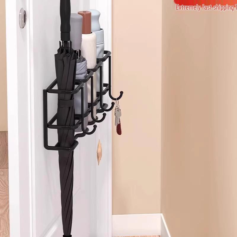 Nástěnný stojan na deštníky do vstupní haly s háčky