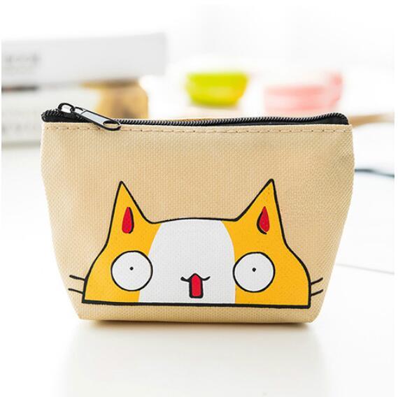 1PC Cat Coin Purse Women Wallet Small Cute Cartoon Animal Card Holder Key Bag Kid Children Purse