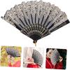 wachlarz wachlarz chiński wachlarz kwiatowy składany wachlarz ręczny chiński vintage składany wachlarz panny młodej do tańca występ w kościele weselny impreza rekwizyty czarny ręczny