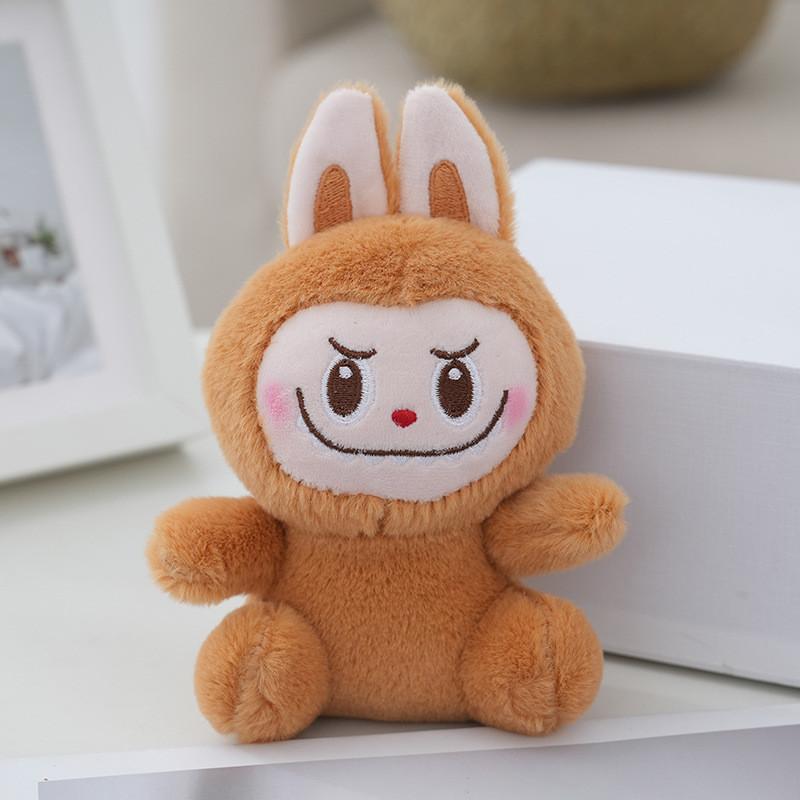 Charming Plush Bunny Keychain Soft And Cuddly Rabbit Bag Accessory 4 Inch Brown