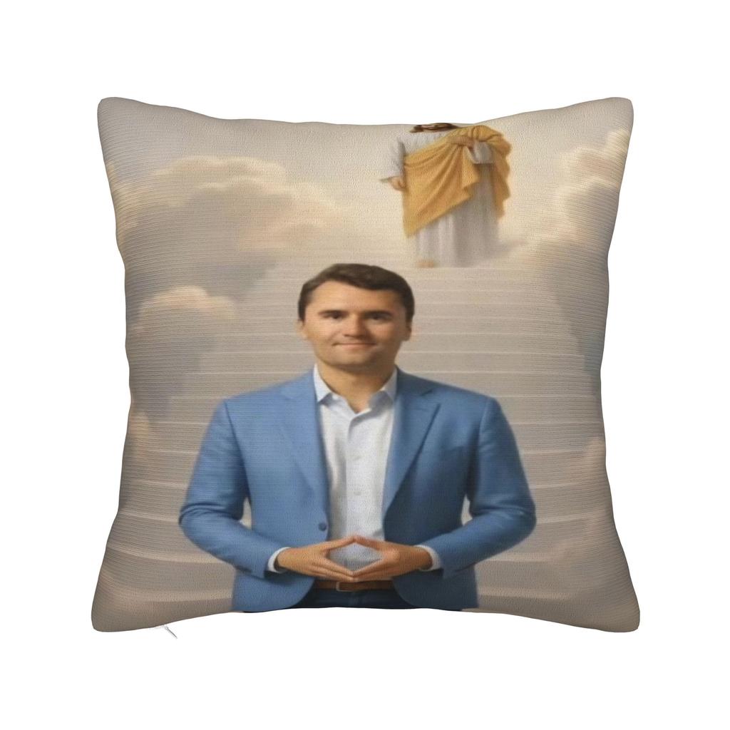 Trendy Sofa Charlie Kirk Angelic AdvocateDecorations Pillowcase Merch  Pillow Covers Square Multi Size