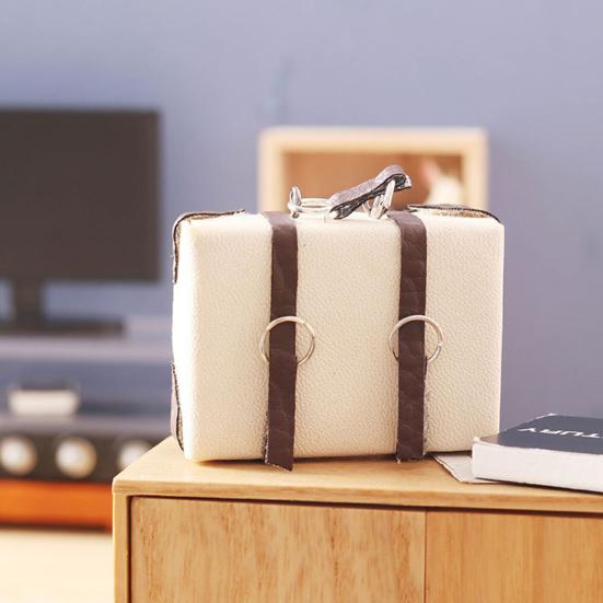 1/12 Dollhouse Suitcase Model Realistic Looking High Reduction Miniature Handbag Luggage Box Dollhouse Decoration