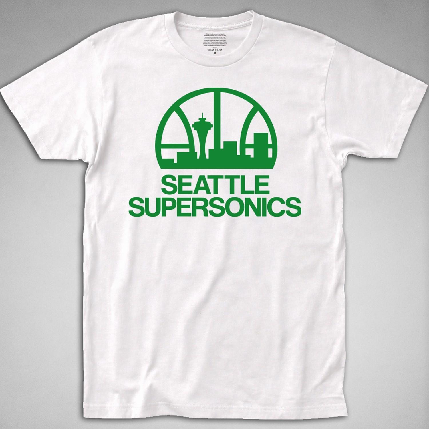 SEATTLE SUPERSONICS T-SHIRT tee nba basketball super sonics 80s 90s sports bball XL