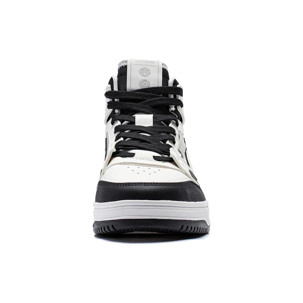 Li Ning Mountain Origin 2.0 Rutschfest Abriebfest High-Top Skateboard-Schuhe Damen Schwarz Weiß AGCT346-1