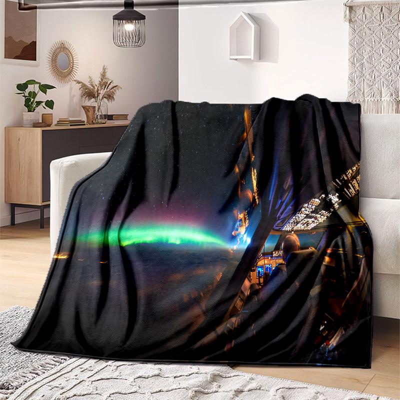 Pilotenblick Sternenhimmel Decke Perfekt für alle Jahreszeiten Weich Bequem Sofa Büro Nickerchen Reisen Geburtstagsgeschenk Weihnachtsgeschenk