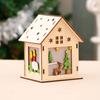 3/5’’ Xmas Desk Decor House Santa/Snowman/Reindeer Tabletop Decor Lovely Christmas Ornament DIY Wooden Puzzle Art Crafts