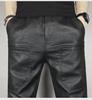 Men's Winter PU Leather Motorcycle Pants: Black, Plus Velvet, Thick, Windproof, Waterproof, Warm Trousers