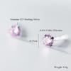 Tiny Round Crystal Stud Earrings Claw Design 925 Silver Piercing Jewelry for Women Simple CZ Zircon Earring Female Gift