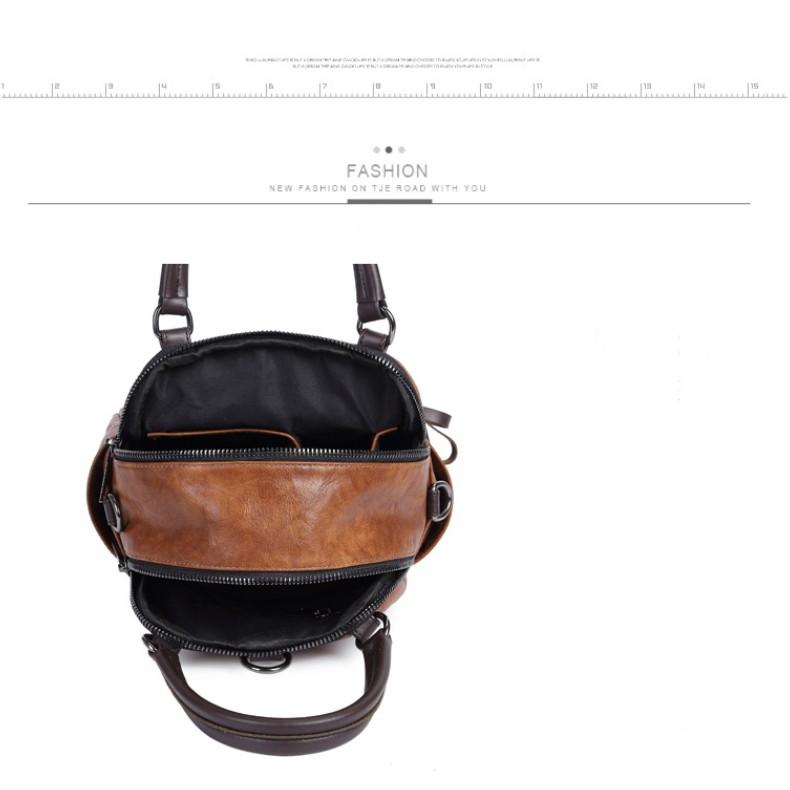 Women's Backpack Multifunctional and Fashionable, Paired with Genuine Leather Shoulder Bag, Diagonally Crossed, Hand-held, Retro Single Shoulder