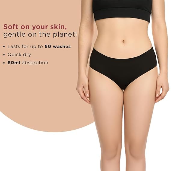 Pee Safe Reusable Period Panty for Women & Girls | Extra Large Size | Suitable for Heavy Flow | Rash Free, Leak Proof Menstrual Underwear | Comfort
