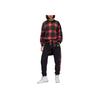 Jordan Color-Block Logo Print Plaid Round Neck Long-Sleeve Sweatshirt Women Sweatshirt Red DV1997-612