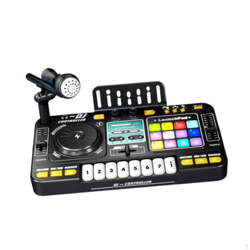 Baby Musical DJ Set for Kids Instrument Toy Gift Electronic Keyboard with Mic Party Mixer
