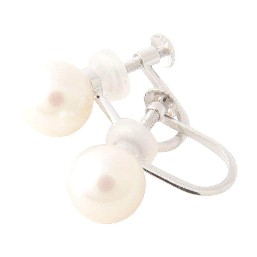 

One thread pearl earrings pearl Akoya pearl large beads made in Uwajima silver earrings (One thread) 8.0-8.5mm 8mm-8.5mm