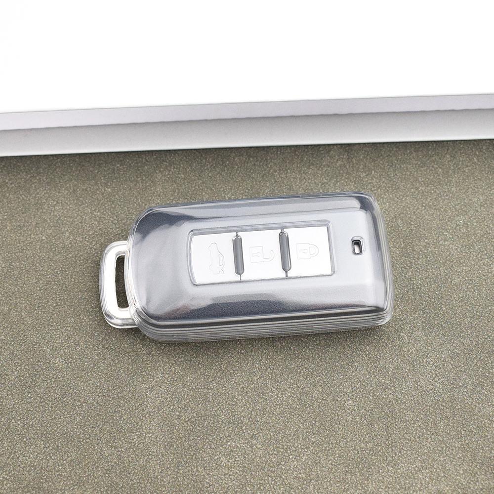Transparent Tpu Keyless Car Key Case Cover for Mitsubishi Pajero Sport 3 Eclipse Cross L200 Outlander Xpander Triton ASX LANCER