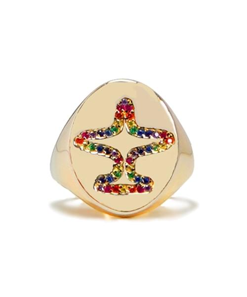 Bonbeau Fashion Airplane Bold Thick Gold Ring (B Type)