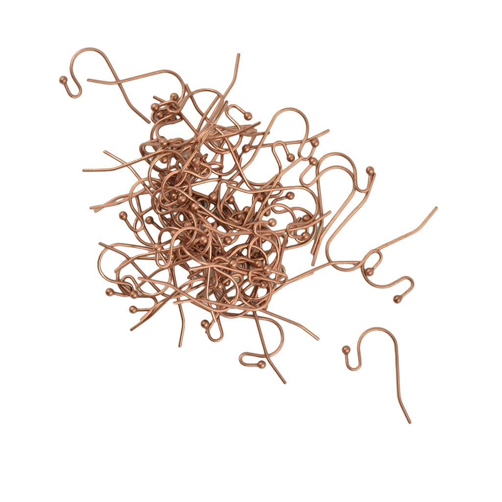 100 buc. Cârlig pentru cercei cu sârmă franceză din alamă