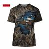 2026 new 3D digital printing duck hunting theme men's short-sleeved T-shirt outdoor leisure round neck breathable sports