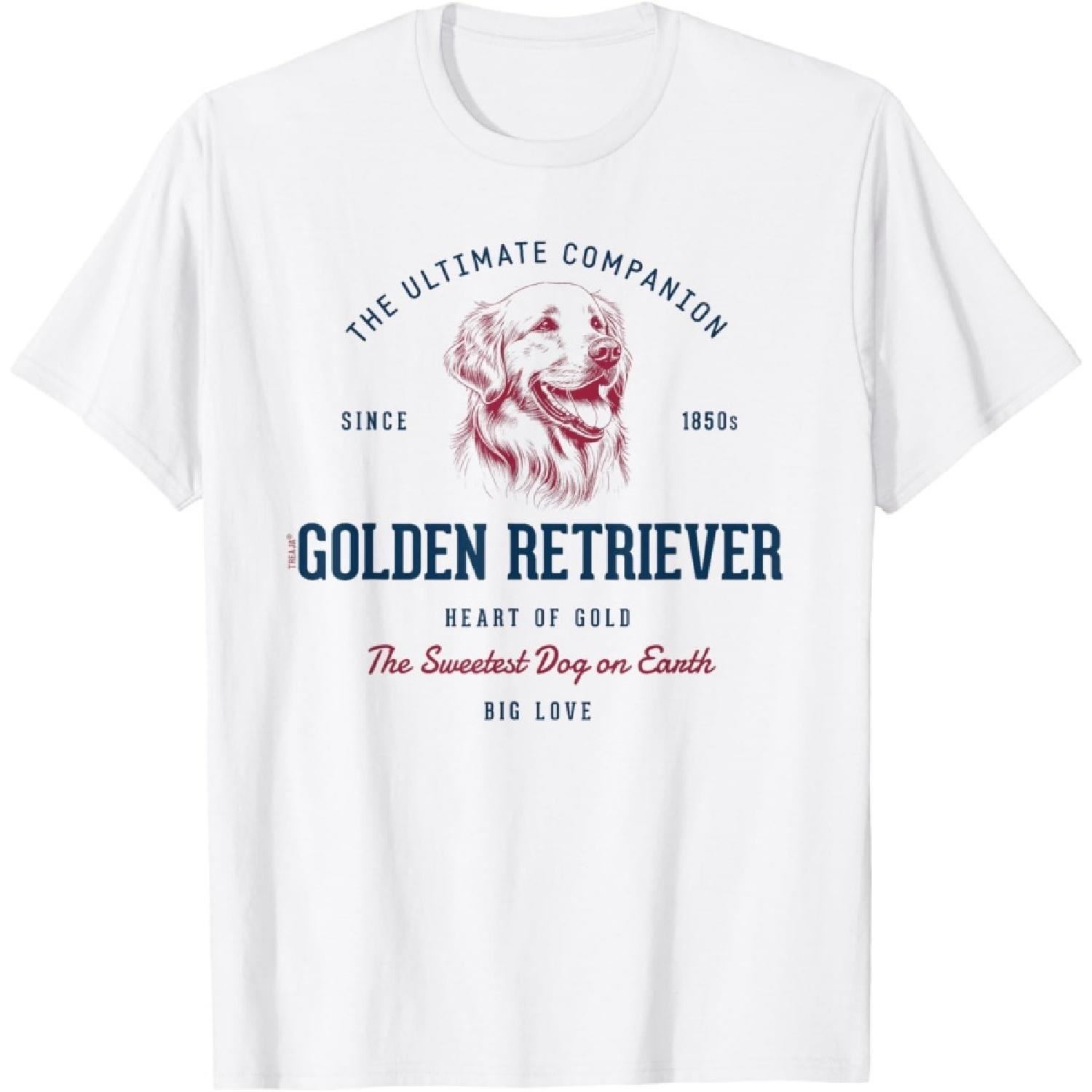 Retro Styled Vintage Golden Retriever T-Shirt S