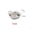 SUS 304 Stainless Steel Pepper Roast Meat Sauce Dishes bowl Separate Sushi Vinegar Soy Plates Tableware Food Seasoning Tray