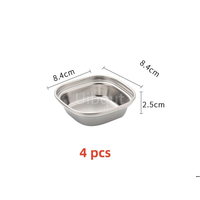SUS 304 Stainless Steel Pepper Roast Meat Sauce Dishes bowl Separate Sushi Vinegar Soy Plates Tableware Food Seasoning Tray