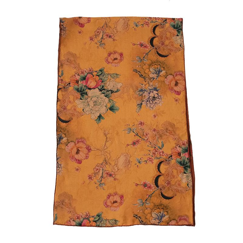 New Scarf Thin Mulberry Silk Long Gauze Scarf Xiangyun Yarn for Mother