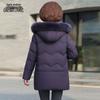 Xuezhongfei Women's Mid-Length Down Jacket with Hooded Fox Fur Collar