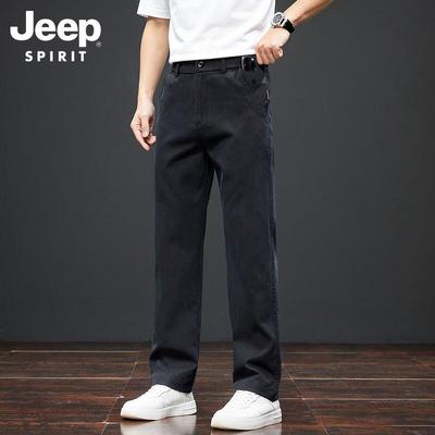 JEEP SPIRIT Men's Autumn/Winter Loose Straight Casual Business Pants