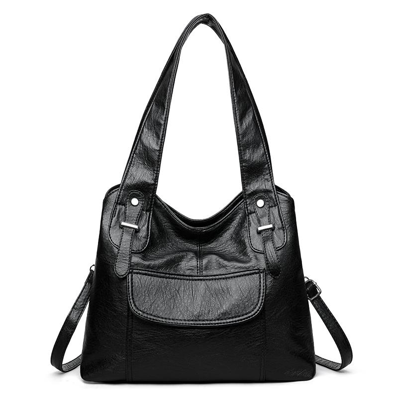 Schultertasche mit großer Kapazität Weiches Leder Tasche für Mütter mittleren Alters Damen Umhängetasche