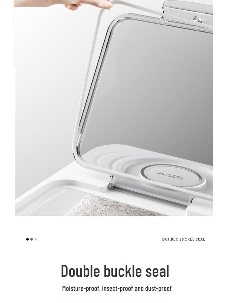 Large Rice and Flour Storage Bin: Sealed, Insect-Proof, Moisture-Proof, Food-Grade.