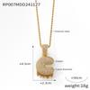 Elegant European-Style Necklace: Women's 26-Letter Diamond-Inlaid Copper Pendant on Titanium Steel Clavicle Chain