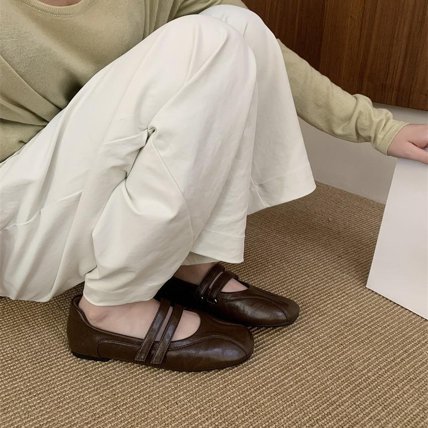 Spot! Velcro Mary Jane Shoes Women's 2025 New Sports Ballet Shoes Fashion Versatile Single Shoes