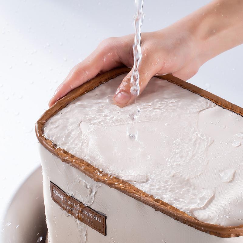 Portable Lunch Bag Food Thermal Box Solid Large Capacity Leather Cooler Lunch Box Waterproof Organizer Insulated Case Lonchera