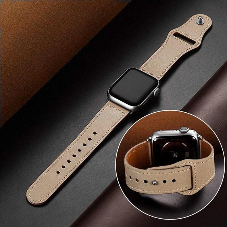 Leather Band for Apple Watch Series 10 9 8 7 4 5 6 Se Ultra 2 49mm Strap Sport Loop Bracelet IWatch 40mm 44 42 46 38 41 45mm